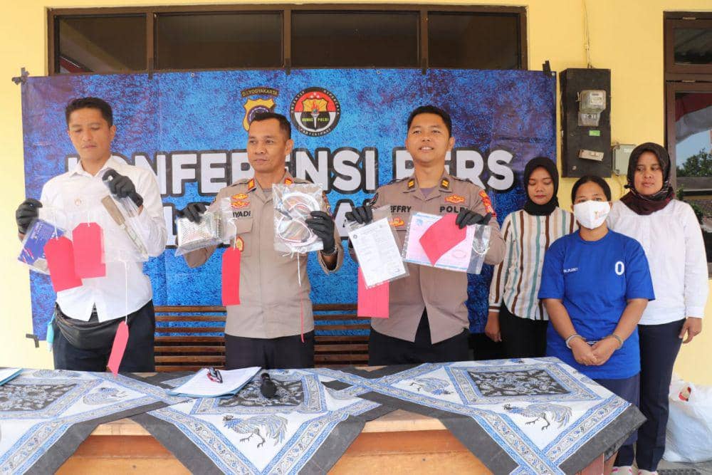 Mantan ART mencuri harta milik mantan majikannya.(Dok.Polres Bantul)