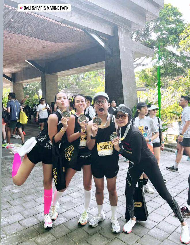Nia Ramadhani Marathon di Bali (Instagram.com/ramadhaniabakrie)