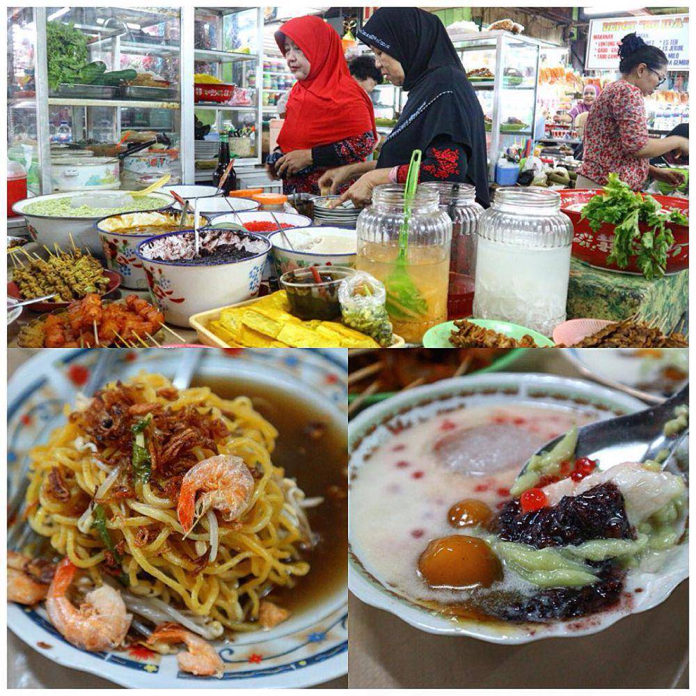 Lontong mie khas Surabaya yang bisa dinikmati juga di Pasar Blauran. Instagram/kulinerjawa_hits