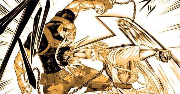 Apollo mengirim pukulan ke Leonidas ( Dok. Comic Zenon / Record of Ragnarok )