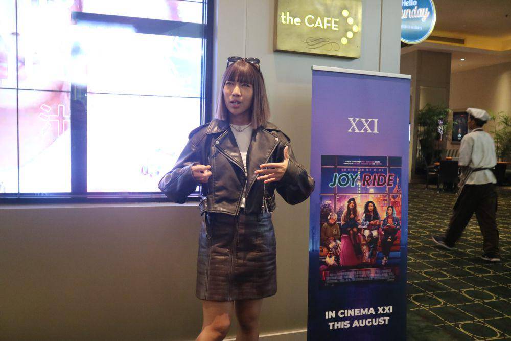 RAMENGVRL di special screening film JOY RIDE di XXI Kota Kasablanka pada Selasa (29/8/2023) (dok. Pribadi/Ines Melia)