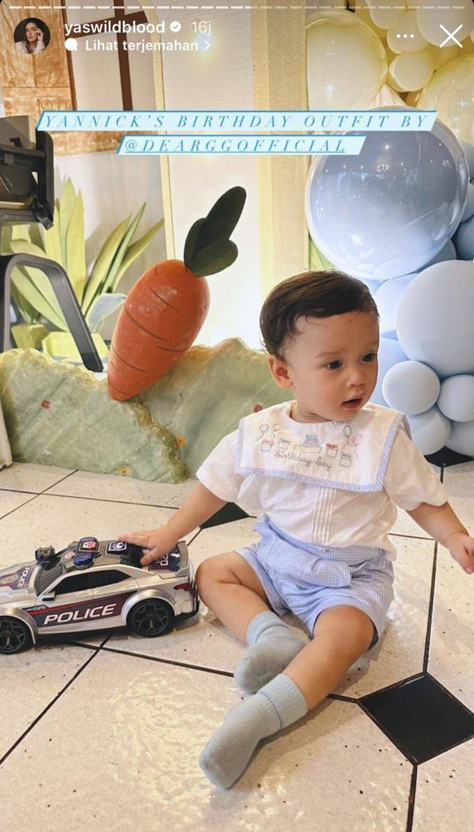 potret ulang tahun ke-1 Yannick, anak Yasmine Wildblood (Instagram.com/yaswildblood)