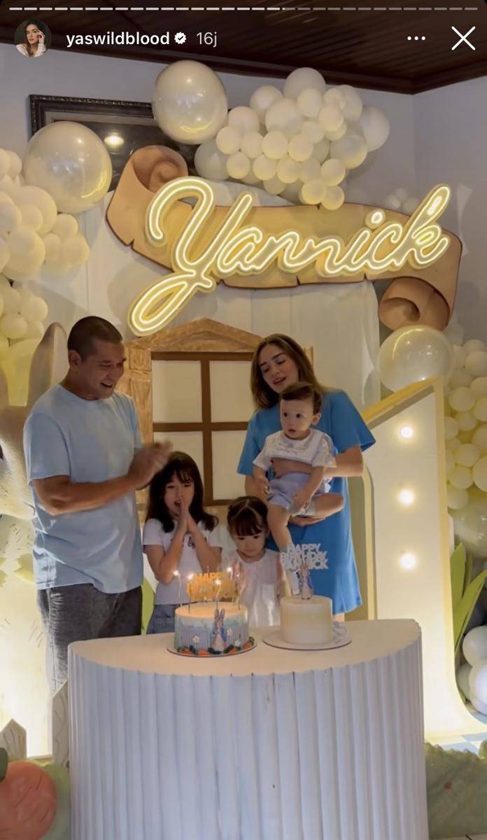 potret ulang tahun ke-1 Yannick, anak Yasmine Wildblood (Instagram.com/yaswildblood)