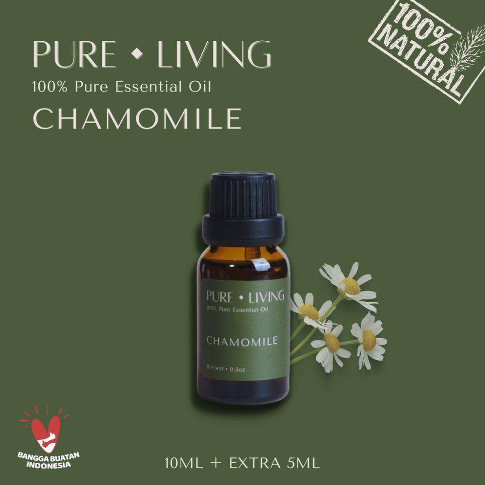 Pure Living Chamomile Pure Essential Oil (shopee.co.id/Pure Living 100% Essential Oil)