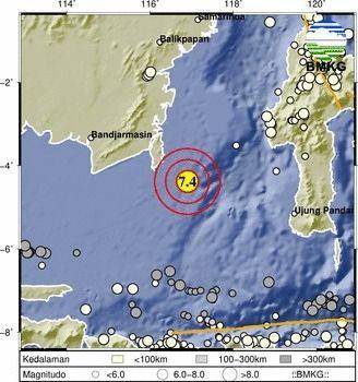 Gempa bumi magnitudo 7.4  di Laut Jawa pada Selasa (29/8/2023) dini hari (Dok.IDN Times/istimewa)