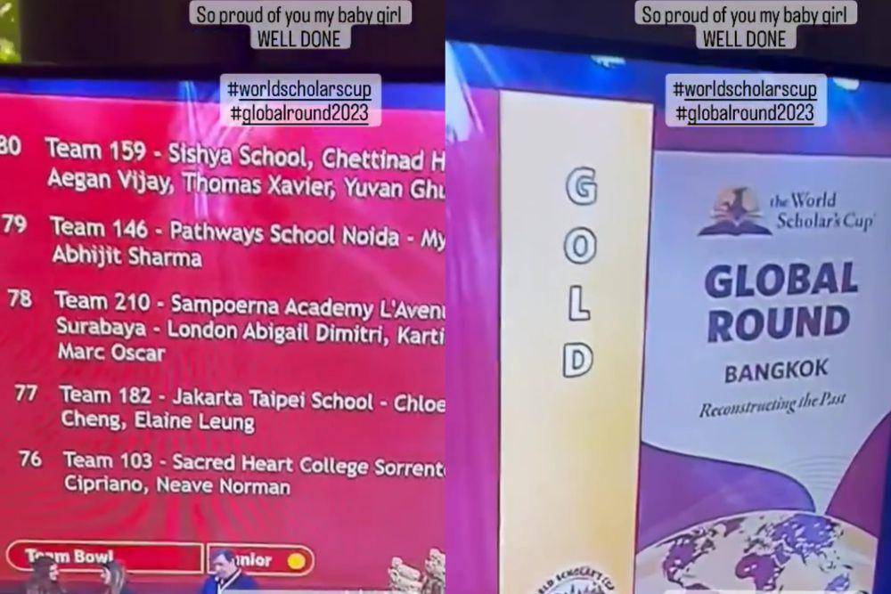 potret London Abigail Dimitri dapat medali emas World Scholar's Cup Global Round Bangkok 2023 (instagram.com/wulanguritno)