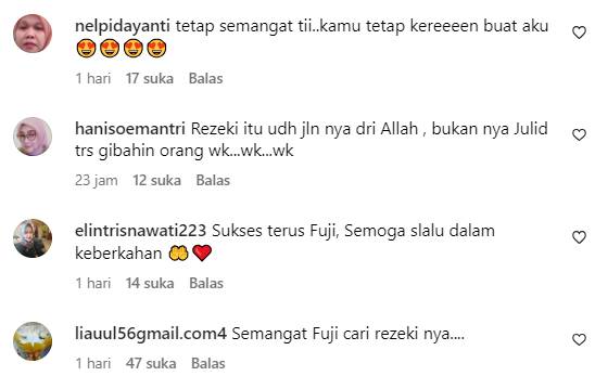 Reaksi netizen terkait video Fuji yang viral (dok. Istimewa)