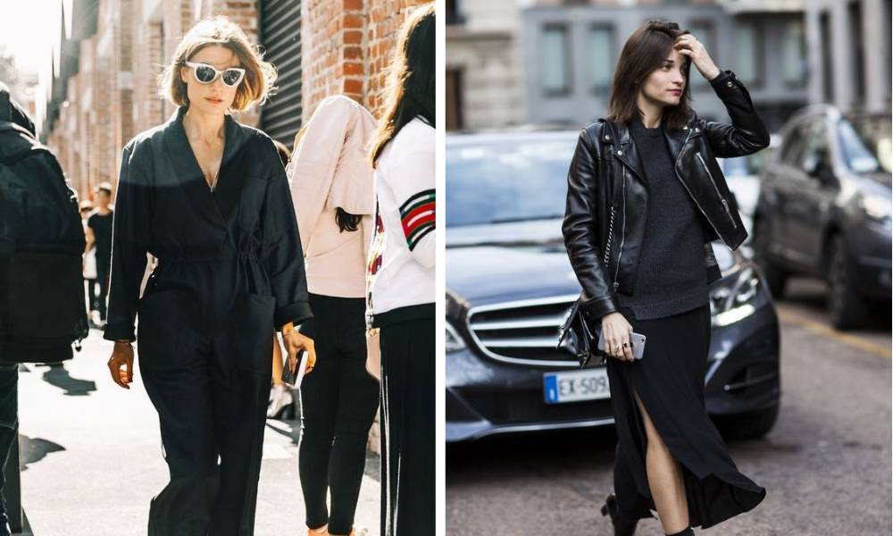 Wanita memakai baju hitam. (stylereportmagazine.com)