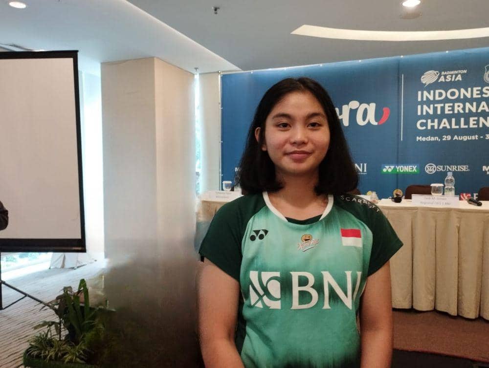 Tasya Farahnailah siap unjuk gigi di Medan pada Xpora Indonesia International Challenge di GOR PBSI Sumut mulai Selasa (29/8/2023) (IDN TImes/Doni Hermawan)