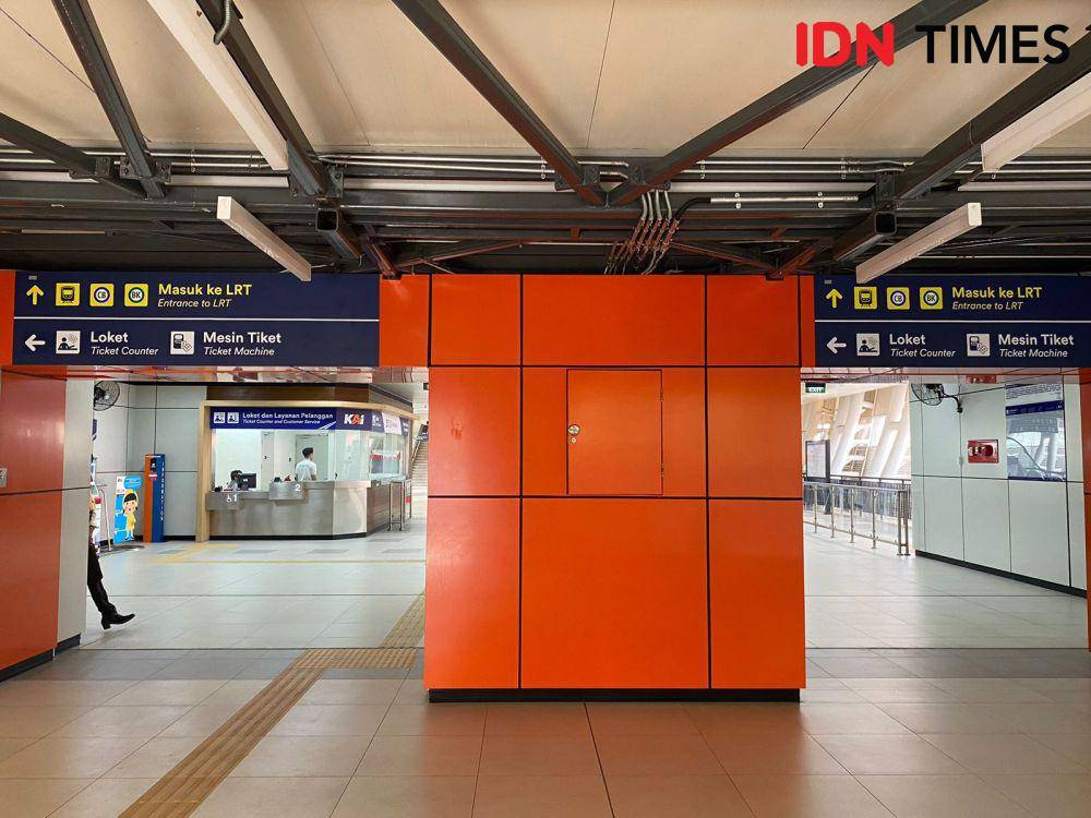 Stasiun Setiabudi LRT Jabodebek. (IDN Times/Vadhia Lidyana)