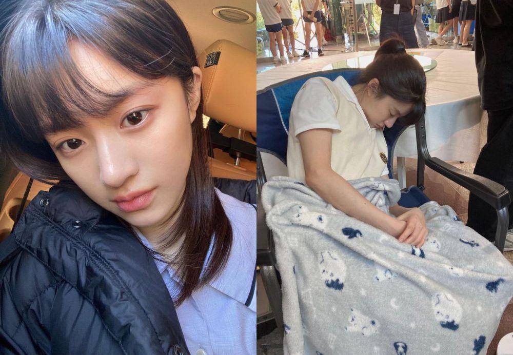 momen Go Yoon Jung di balik layar drama Moving (instagram.com/jungha.km)