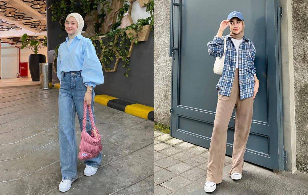 padu padan outfit pakai kemeja ala Kirana Salsabila (instagram.com/inikiranaaa__)