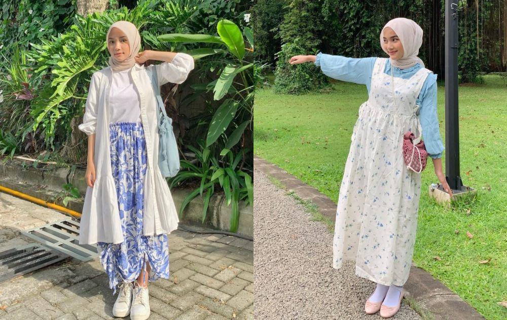 8 Inspirasi Outfit Floral ala Selebgram diannn.d, Super Manis dan Chic