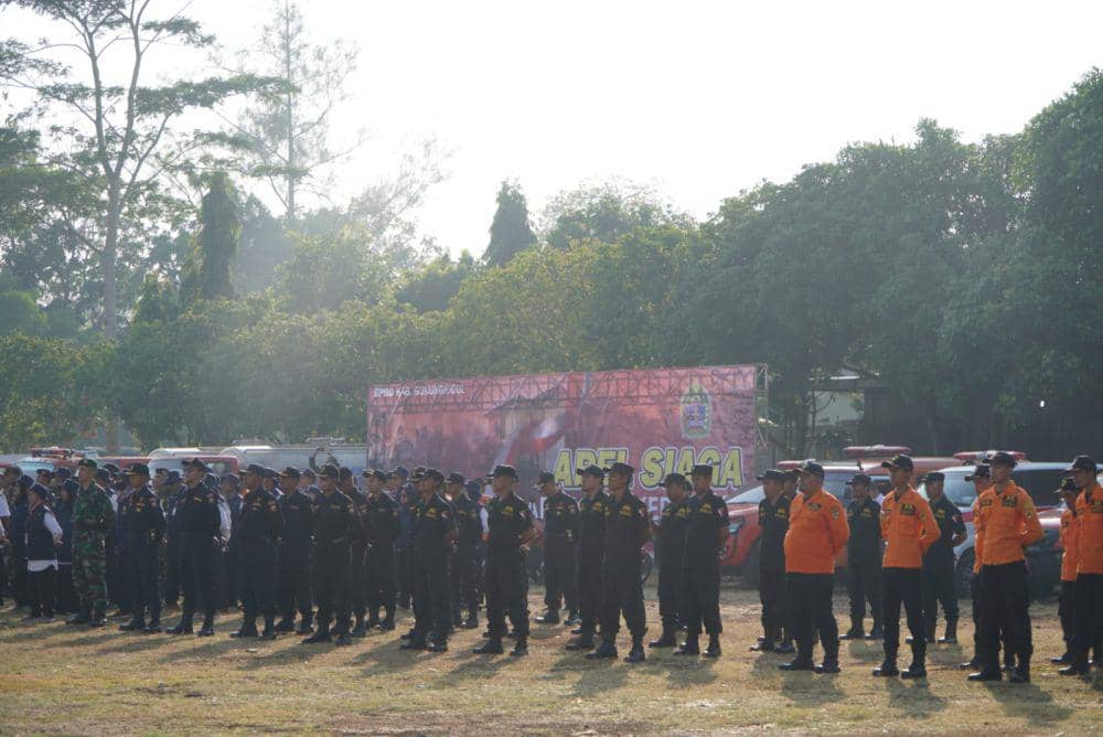 Apel Siaga Darurat Kekeringan di Lapangan Kasatriyan, Gunungkidul, Rabu (30/8/2023).(Dok.Diskominfo Gunungkidul)