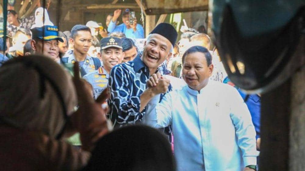 Prabowo Ganjar Akrab di Pekalongan, Gibran: Di Medsos Sikut-sikutan