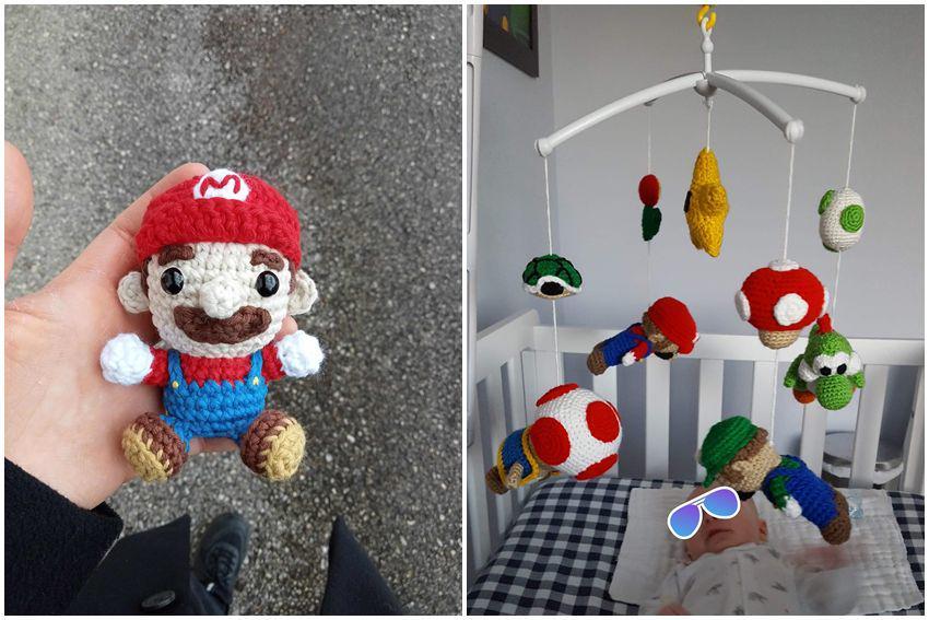 10 Potret Rajutan Tangan Bertema Mario Bros, Gemas-Gemas!