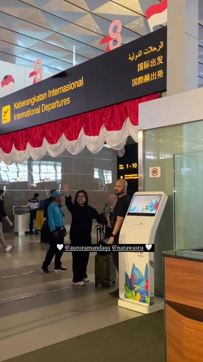 potret Rachel Amanda berangkat ke Belanda (instagram.com/auroramanda95)