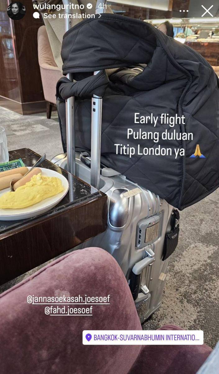 unggahan Wulan Guritno di Story Instagram (instagram.com/wulanguritno)