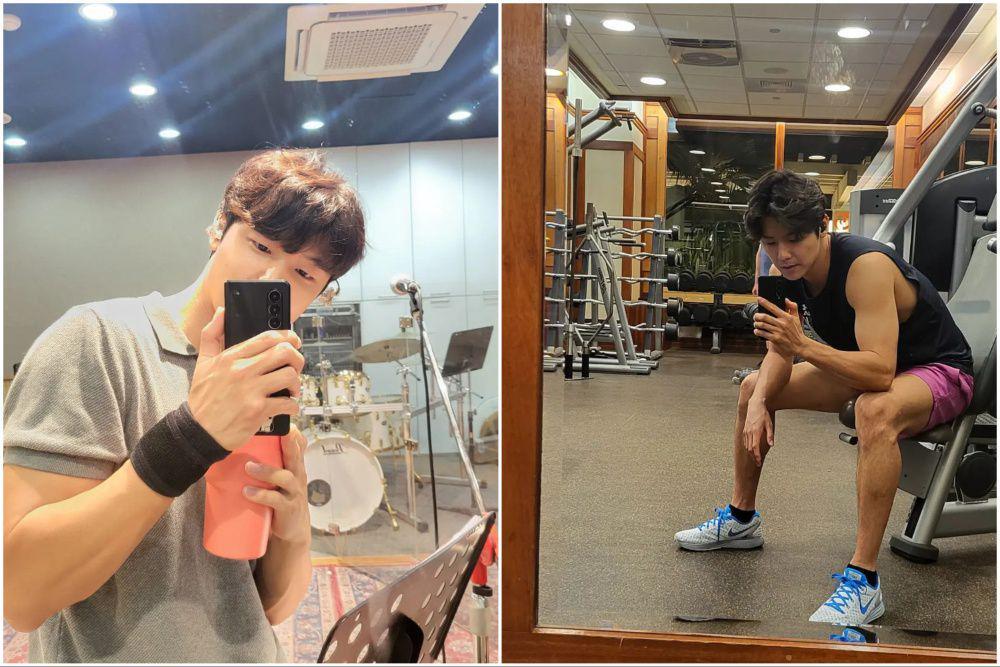 15 Mirror Selfie Kang Min Hyuk dari Tempat Gym sampai Mall, Keren!