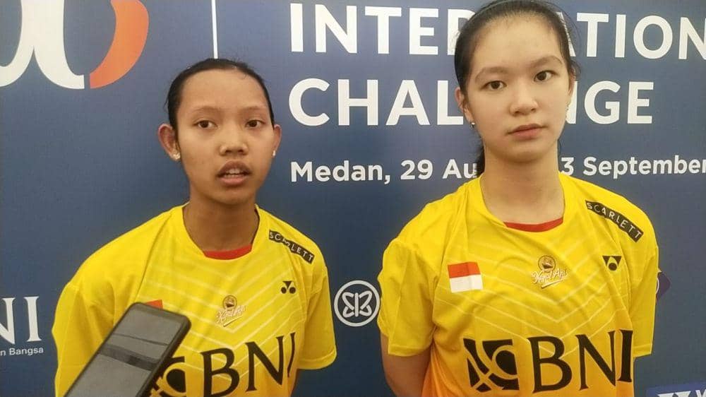 Ganda putri Indonesia Fatasya/Larissa melaju ke babak perempat final Indonesia International Challenge 2023 di GOR PBSI Sumut (Dok.Istimewa)