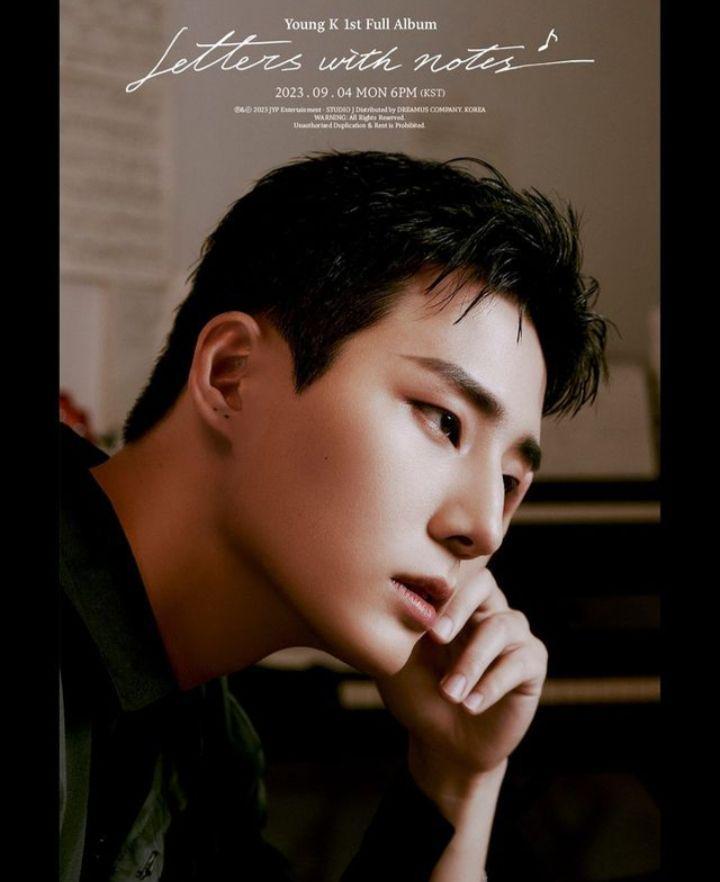 Young K dalam konsep foto album Letters with notes (instagram.com/day6kilogram)