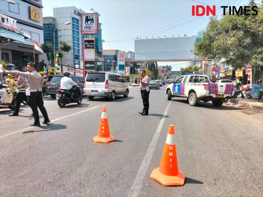Penampakan lokasi kejadian mahasiswa perguruan swasta di Bandar Lampung tewas jadi korban tabrak lari. (IDN Times/Tama Yudha Wiguna).