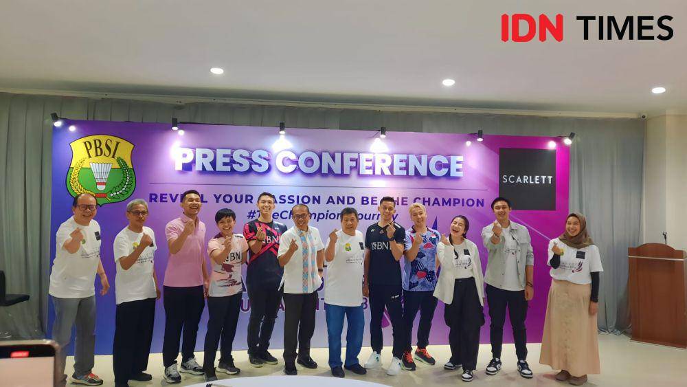 Press Conference Scarlett Badminton Open Tournament 2023 (IDN Times/Thasya)
