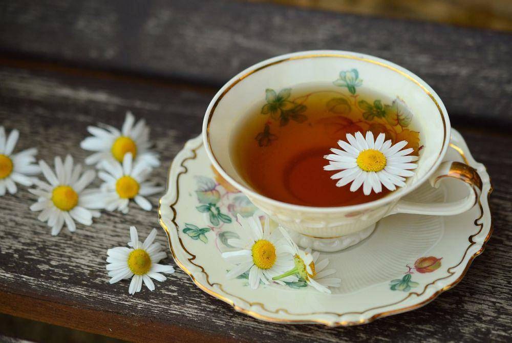 ilustrasi teh chamomile (pixabay.com/congerdesign)