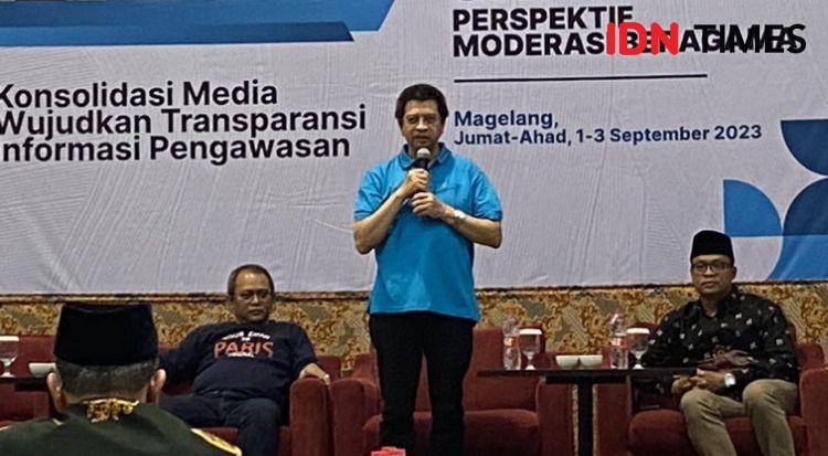 Irjen Kemenag Faisal Ali Hasyim mengungkap temuan pungli di Kantor Urusan Agama (KUA). (IDN Times/Amir Faisol)