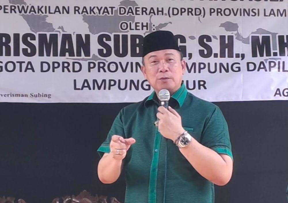 Wakil Ketua DPW PKB Lampung, Noverisman Subing. (Instagram/@noverisman.subing).