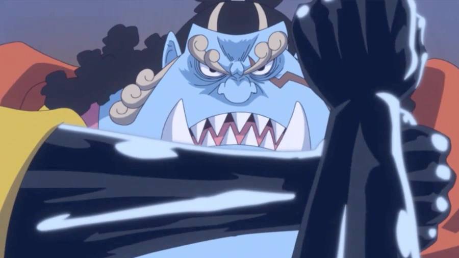 Jinbe menggunakan Busoshoku Haki. (dok. Toei Animation/One Piece)