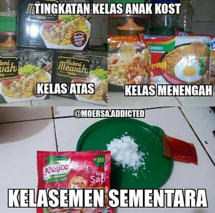 9 Meme Serba-serbi Makanan Anak Kost, Akhir Bulan Wajib Hemat