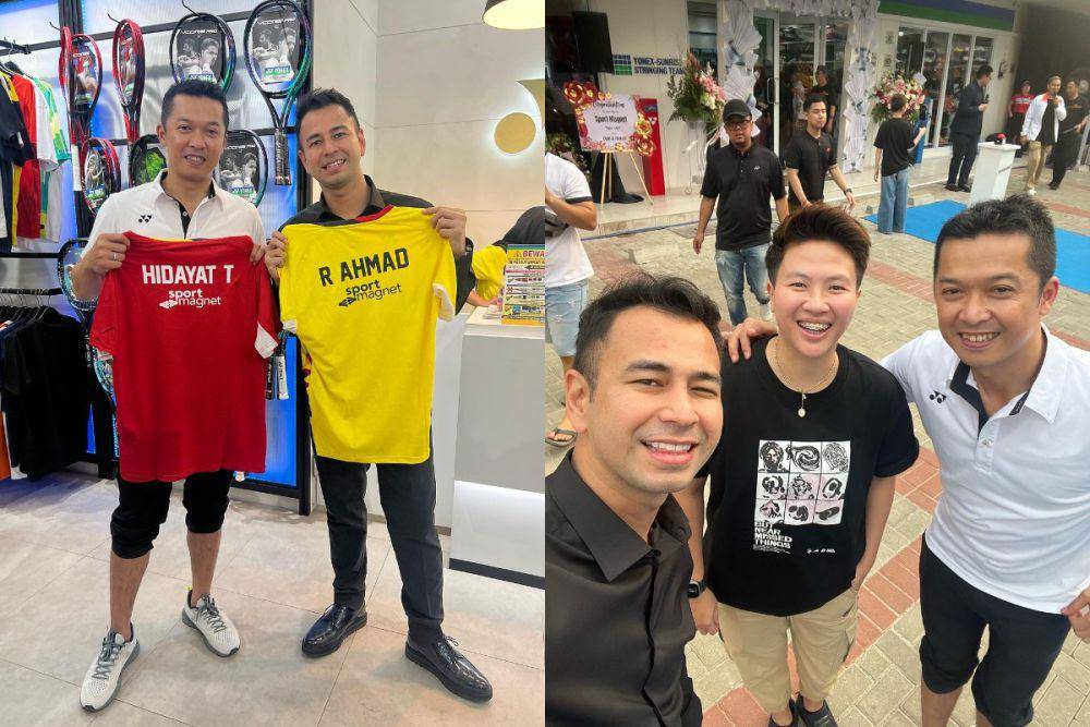 potret Raffi Ahmad di grand opening toko olahraga Taufik Hidayat (instagram.com/raffinagita1717)