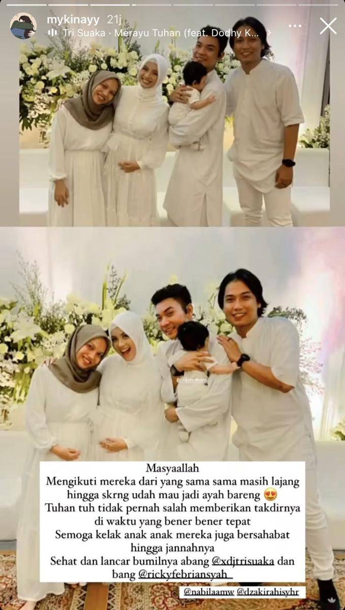 potret pengajian 4 bulanan kehamilan Nabila Maharani (Instagram.com/mykinayy)