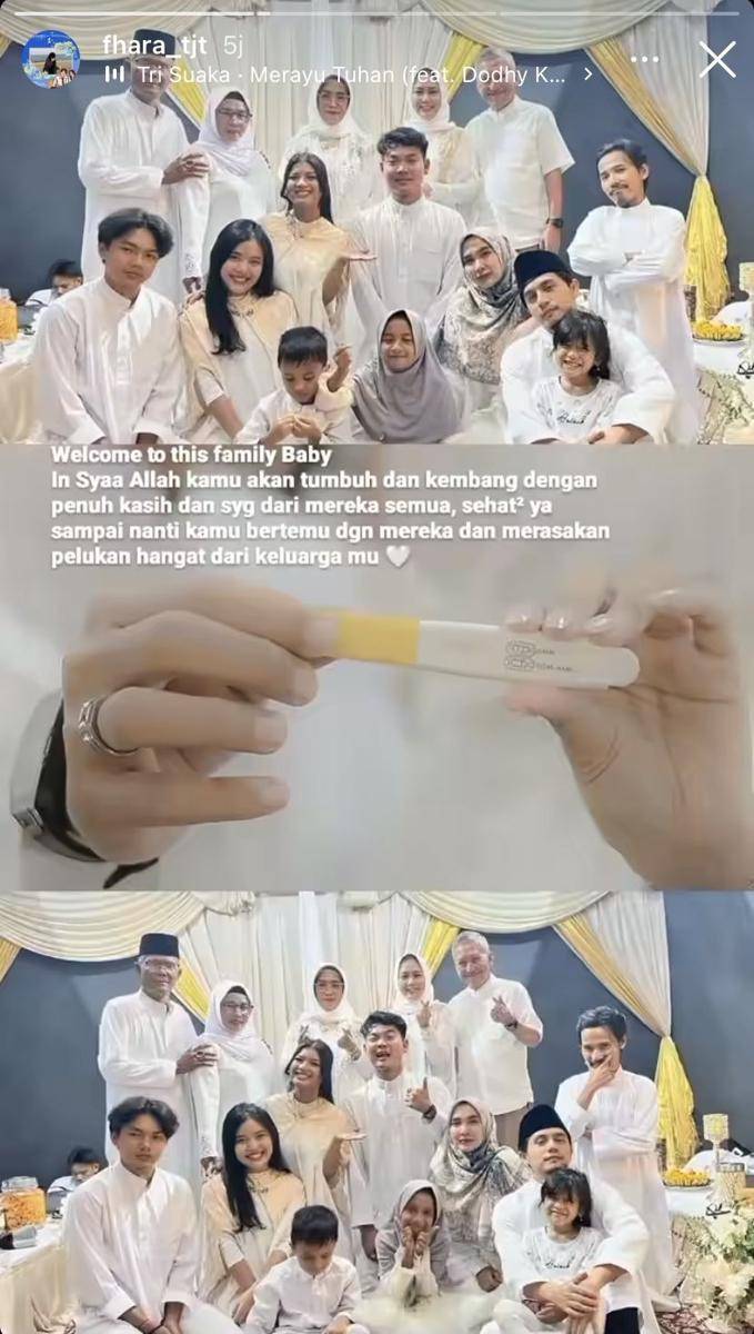 potret pengajian 4 bulanan kehamilan Nabila Maharani (Instagram.com/fhara_tjt)