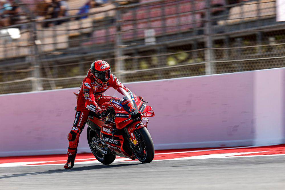 Francesco Bagnaia saat menjalani pekan balap GP Catalunya 2023. (twitter.com/everythingmrace)