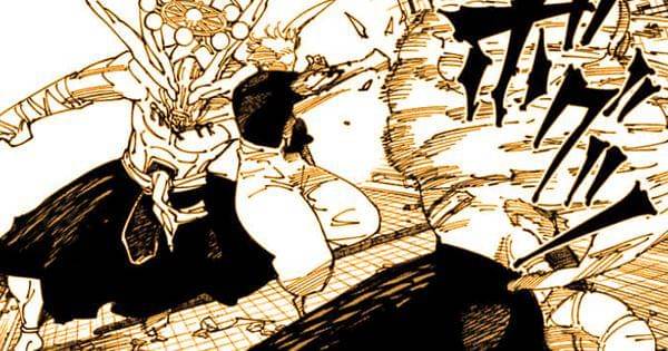 Gojo melawan Mahoraga dan Agito sekaligus ( Dok. Shueisha / Jujutsu Kaisen )