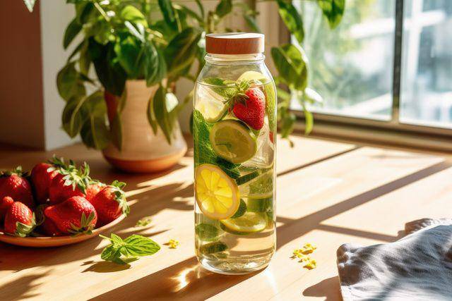 ilustrasi infused water (vecteezy.com/meykitchen)