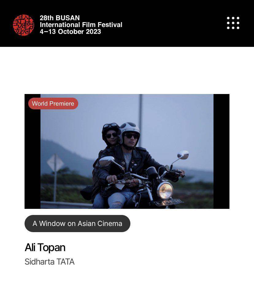 Film Ali Topan dalam program A Window on Asian Cinema (biff.kr/kor)