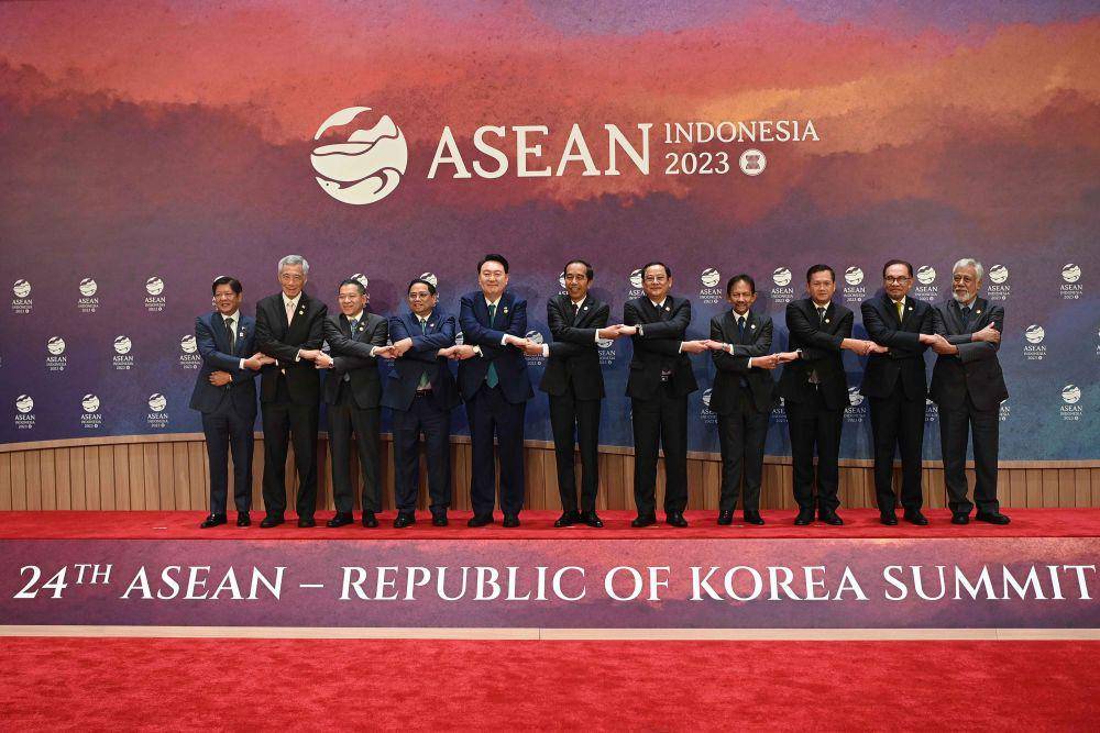 Presiden Jokowi buka KTT ke-24 ASEAN-Republik Korea, Rabu (6/9/2023). (ANTARA FOTO/Media Center KTT ASEAN 2023/Zabur Karuru)