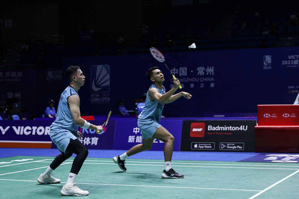 Fajar Alfian/Muhammad Rian Ardianto di China Open 2023 (dok. PP PBSI)