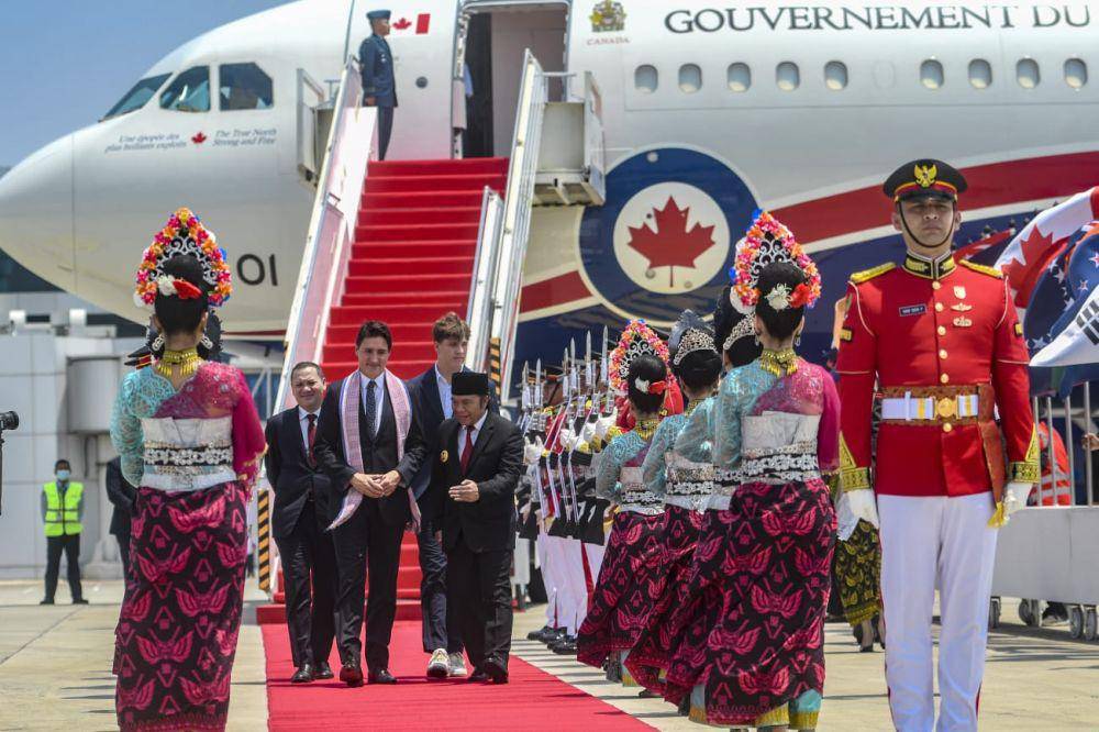 Kedatangan Perdana Menteri Kanada Justin Trudeau di Terminal VIP Bandara Internasional Soekarno-Hatta, Provinsi Banten, Selasa (5/9/2023). (Dok. Humas Pemprov Banten)
