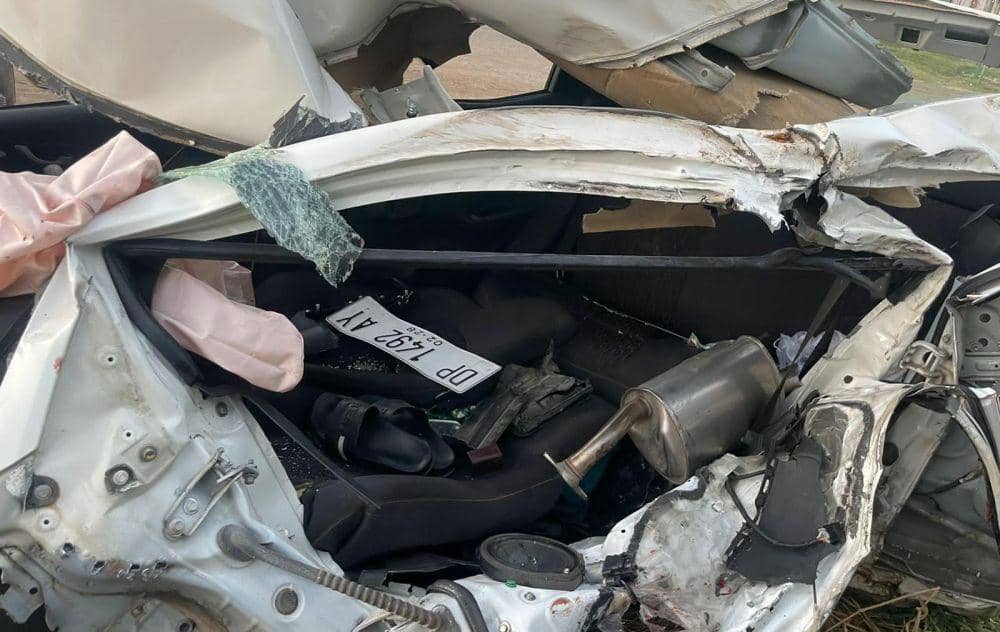 Mobil Honda Brio di Makassar mengalami kecelakaan/Istimewa