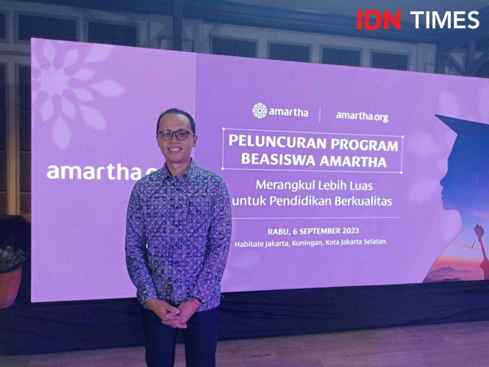 Peluncuran Program Beasiswa Amartha di Habitate Jakarta. 6 September 2023. (IDN Times/M. Tarmizi Murdianto)