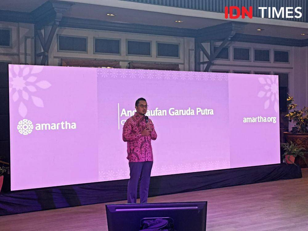 Peluncuran Program Beasiswa Amartha di Habitate Jakarta. 6 September 2023. (IDN Times/M. Tarmizi Murdianto)