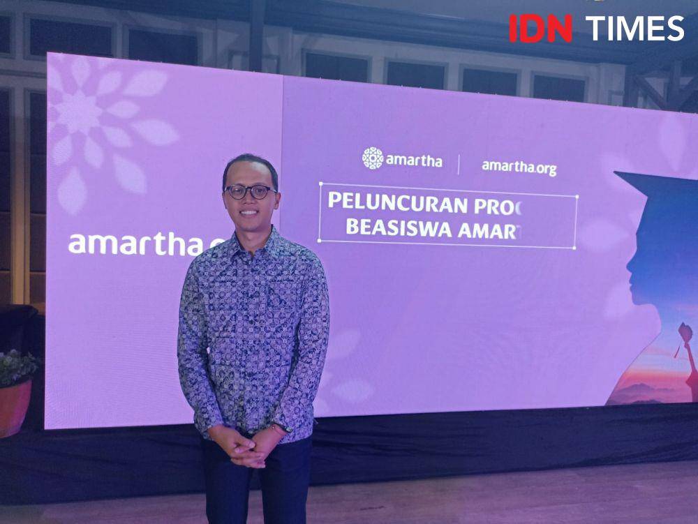 Peluncuran Program Beasiswa Amartha di Habitate Jakarta. 6 September 2023. (IDN Times/M. Tarmizi Murdianto)