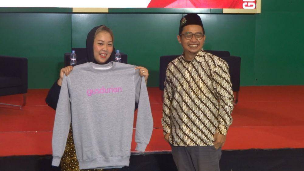 Putri bungsu Gus Dur, Inayah Wahid saat di UIN Tulungagung. IDN Times/ Bramanta Pamungkas