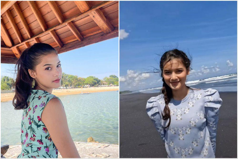 10 Potret Callista Arum di Bali, Santai di Tepi Pantai!