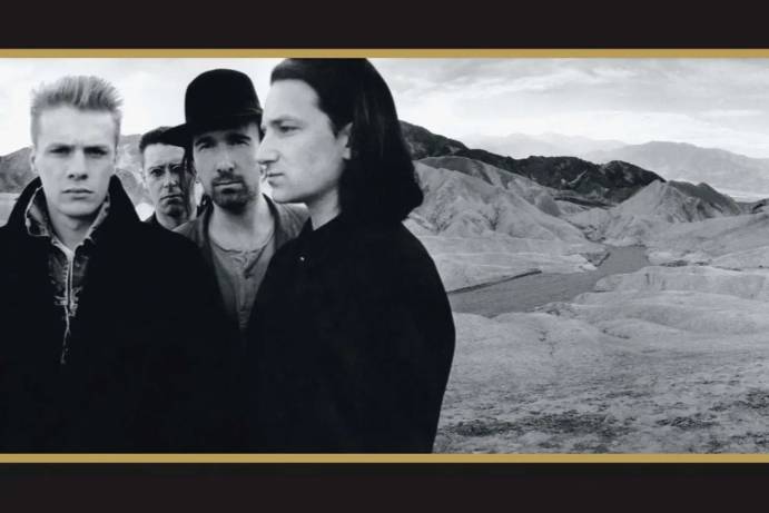 potret U2 di sampul album The Joshua Tree (dok. Britannica)