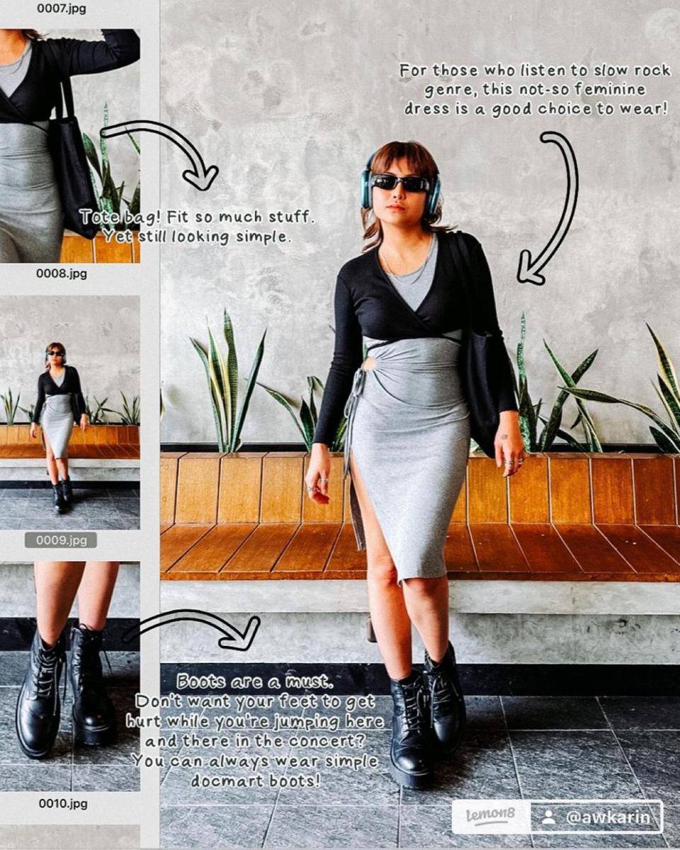 ide gaya ke konser ala Karin Novilda  (instagram.com/narinkovilda)